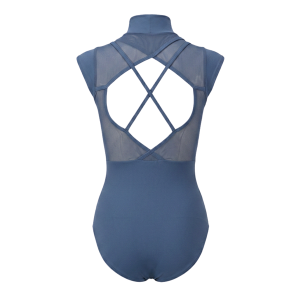 Zip Front Leotard | Slate Blue