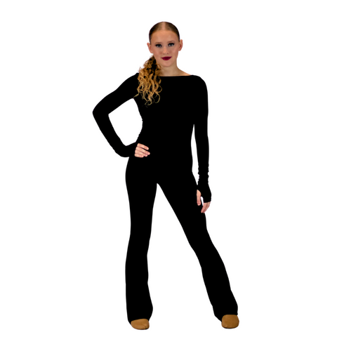 Long Sleeve Flare Leg Unitard
