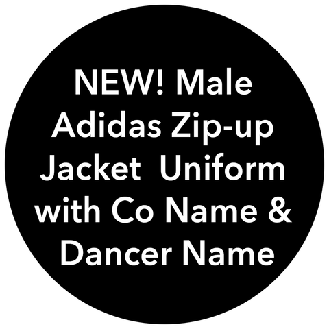 NEW! Male Adidas Zip-up Jacket Uniform with Co Name & Dancer Name