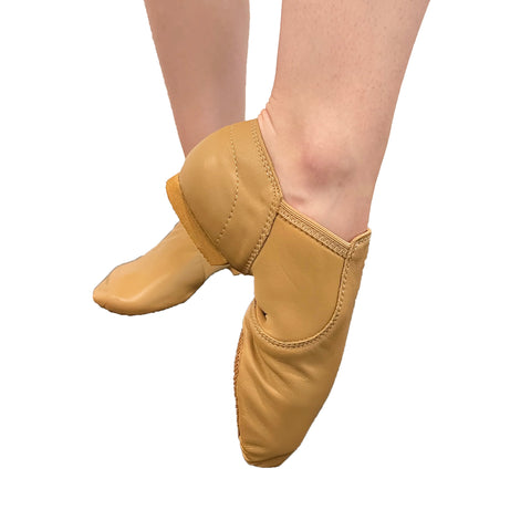 Jazz Shoe Slip-On | Caramel | Sizes Run 10/Toddler to 10.5/Adult