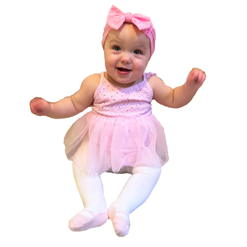 Pink Eyelet Leotard With Skirt
